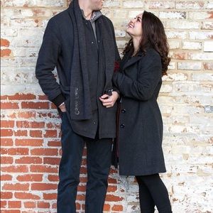 Dark gray/black Larry Levine Peacoat